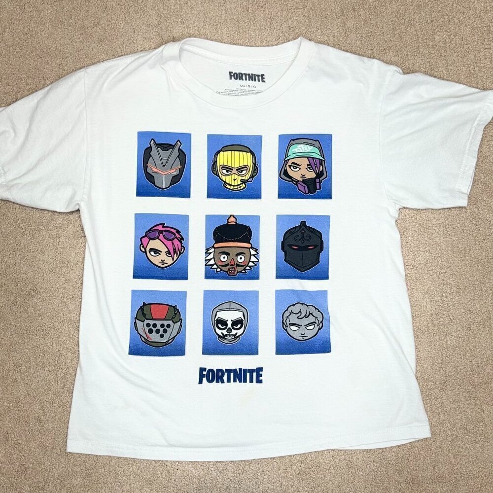 Short Sleeve White Fortnite T-Shirt
